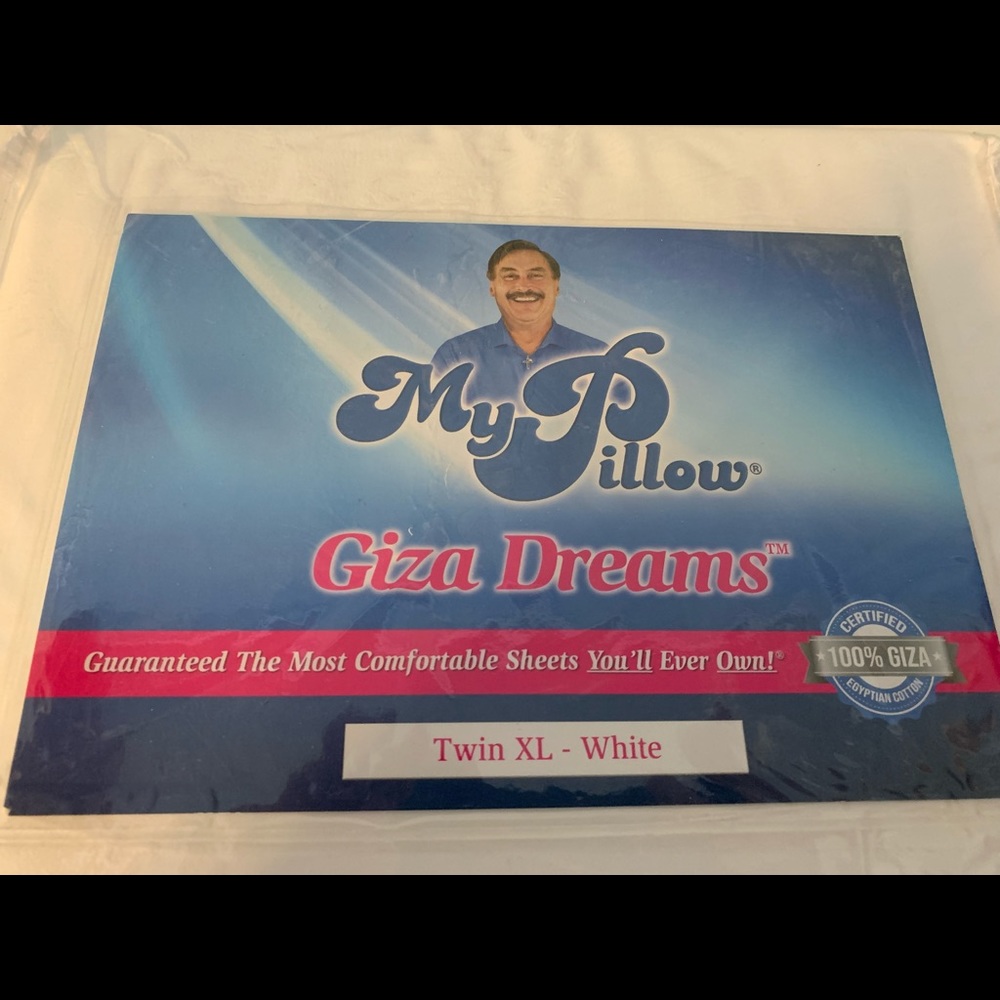 My Pillow Giza Dreams Twin XL White Sheet Set 400 Thread Count
